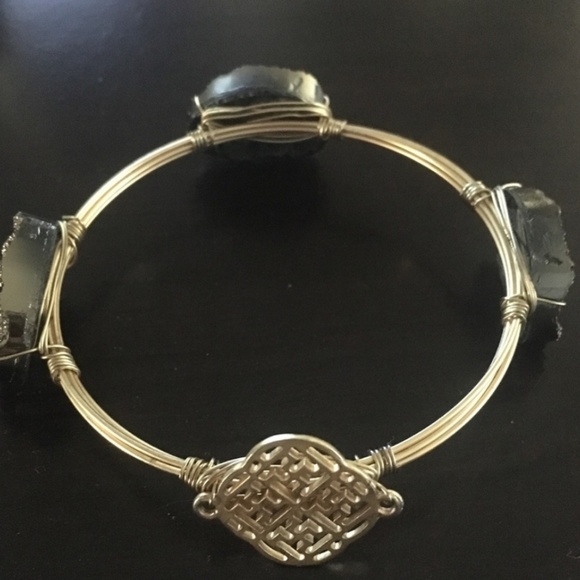 Bangle wire wrapped 18k Druzy Bangle - Picture 3 of 3